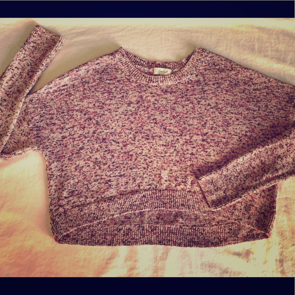 Avaleigh Large Cropped Sweater Pink!